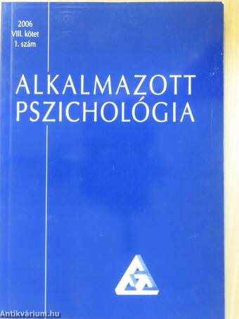 Alkalmazott pszichológia 2006/1-4.