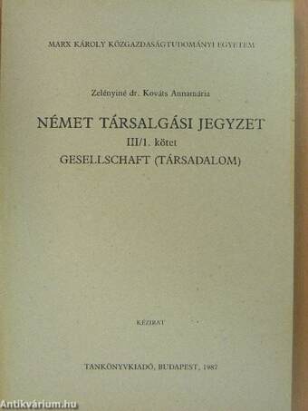 Német társalgási jegyzet III/1-2.