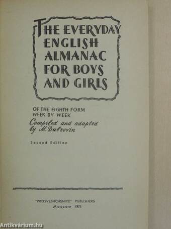 The Everyday English Almanac for Boys and Girls