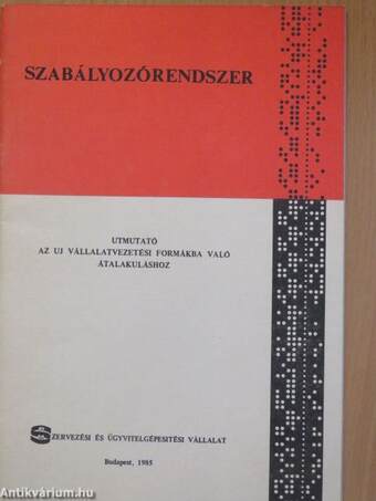 Utmutató az uj vállalatvezetési formákba való átalakuláshoz