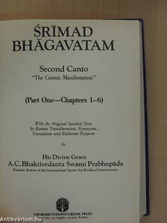 Srímad Bhágavatam - Second Canto Part One