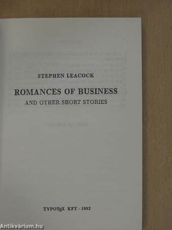 Romances of Business and Other Short Stories