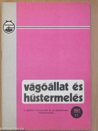 Vágóállat és hústermelés 1987/11.