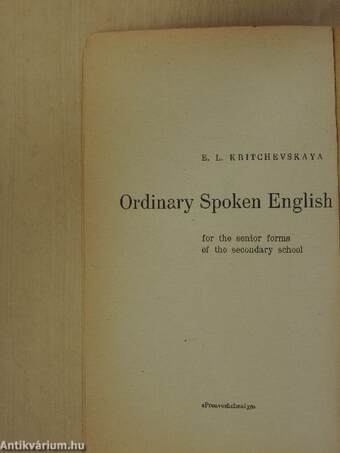 Ordinary Spoken English