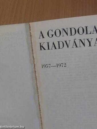 A Gondolat kiadványai 1957-1972