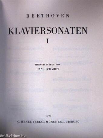 Klaviersonaten I.