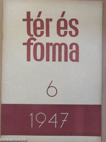 Tér és forma 1947/6.