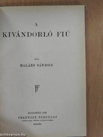 A kivándorló fiú