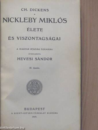 Nickleby Miklós élete és viszontagságai