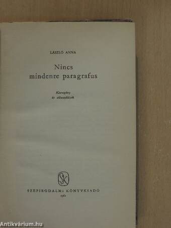 Nincs mindenre paragrafus