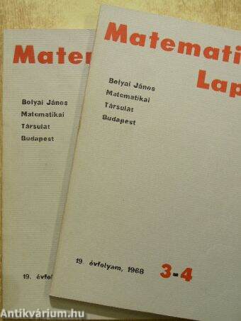 Matematikai Lapok 1968/1-4.