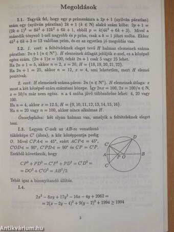 III. Nemzetközi Magyar Középiskolás Matematikai Verseny