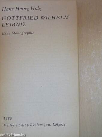 Gottfried Wilhelm Leibniz