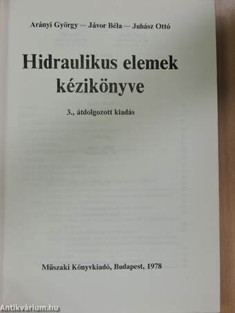 Hidraulikus elemek kézikönyve