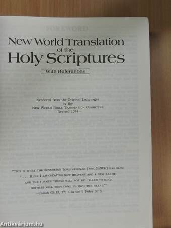 New World Translation of the Holy Scriptures