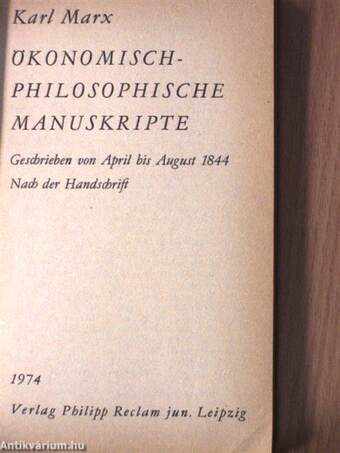 Ökonomisch-Philosophische Manuskripte