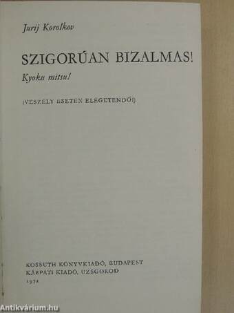 Szigorúan bizalmas!