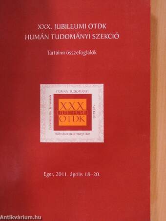 XXX. Jubileumi OTDK Humán Tudományi Szekció