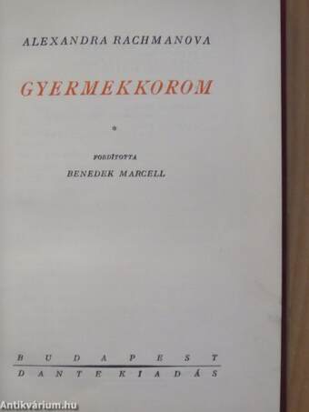 Gyermekkorom