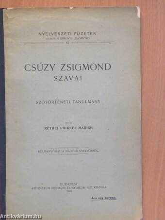 Csúzy Zsigmond szavai