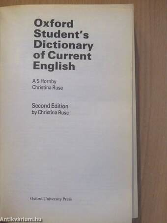 Oxford Student's Dictionary of Current English