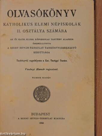 Olvasókönyv katholikus elemi népiskolák II. osztálya számára