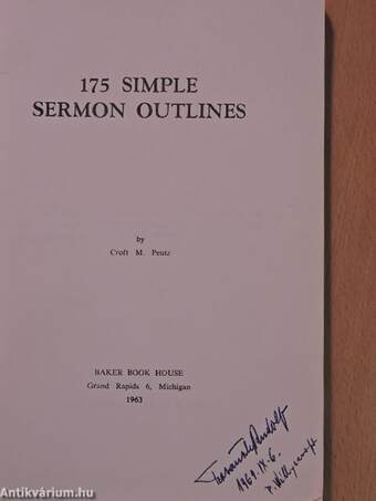 175 Simple Sermon Outlines