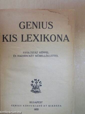 Genius kis lexikona