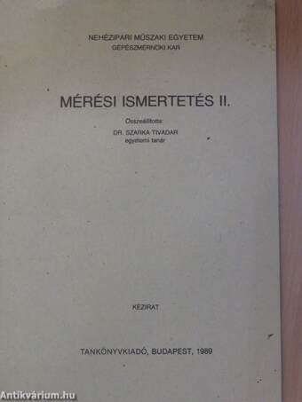 Mérési ismertetés II.