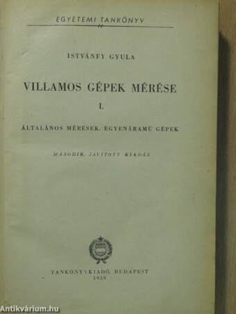 Villamos gépek mérése I.