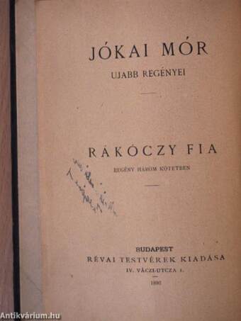 Rákóczy fia I-III.