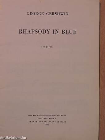 Rhapsody in blue