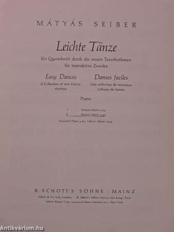 Leichte Tänze II./Easy Dances II./Danses Faciles II.