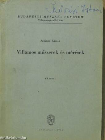 Villamos műszerek és mérések