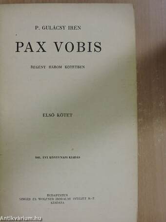 Pax Vobis I-III.