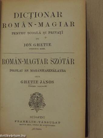 Román-magyar szótár