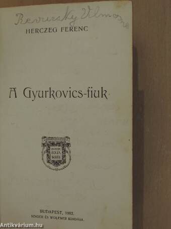 A Gyurkovics-fiuk