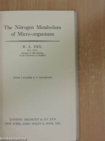 The Nitrogen Metabolism of Micro-organisms