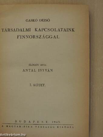 Társadalmi kapcsolataink Finnországgal/Kulturális kapcsolataink Finnországgal