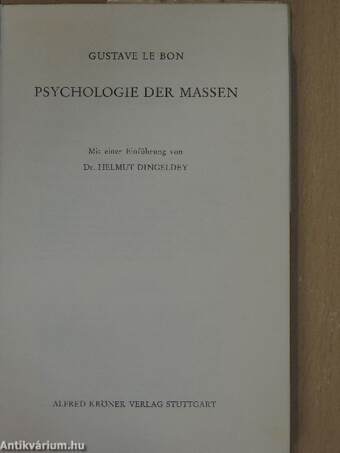 Psychologie der Massen