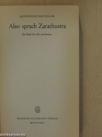 Also sprach Zarathustra