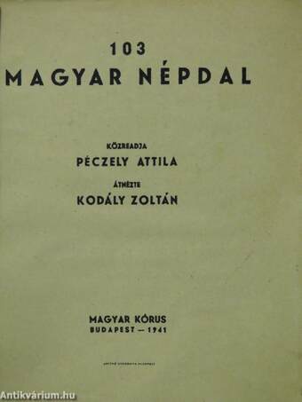 103 magyar népdal