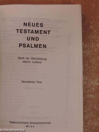 Neues Testament und Psalmen