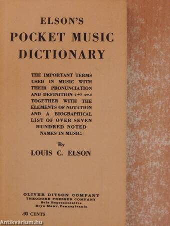 Elson's Pocket Music Dictionary