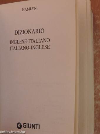 Hamlyn Dizionario Inglese-Italiano/Italiano-Inglese