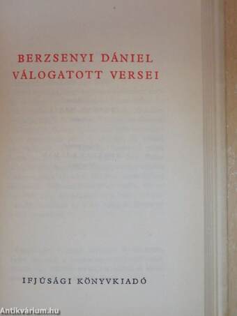 Berzsenyi Dániel válogatott versei