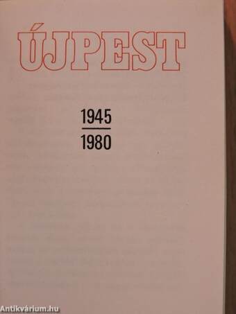Újpest 1945-1980 (minikönyv) (számozott)/Újpest 1945-1980 (minikönyv) (számozott)