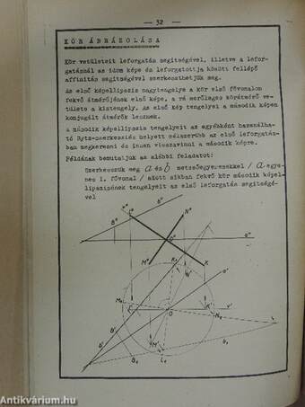 Példatár Strommer Gyula egyetemi docens: Ábrázoló geometria gépészmérnök hallgatók részére c. jegyzethez