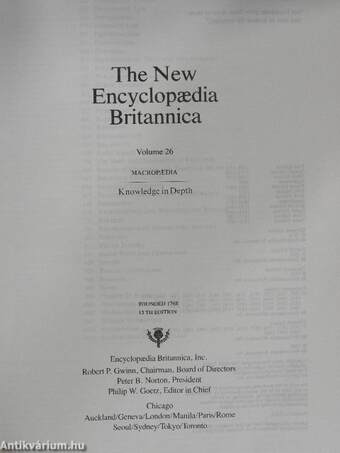 The New Encyclopaedia Britannica - Macropaedia 26