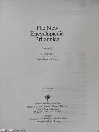 The New Encyclopaedia Britannica - Macropaedia 27